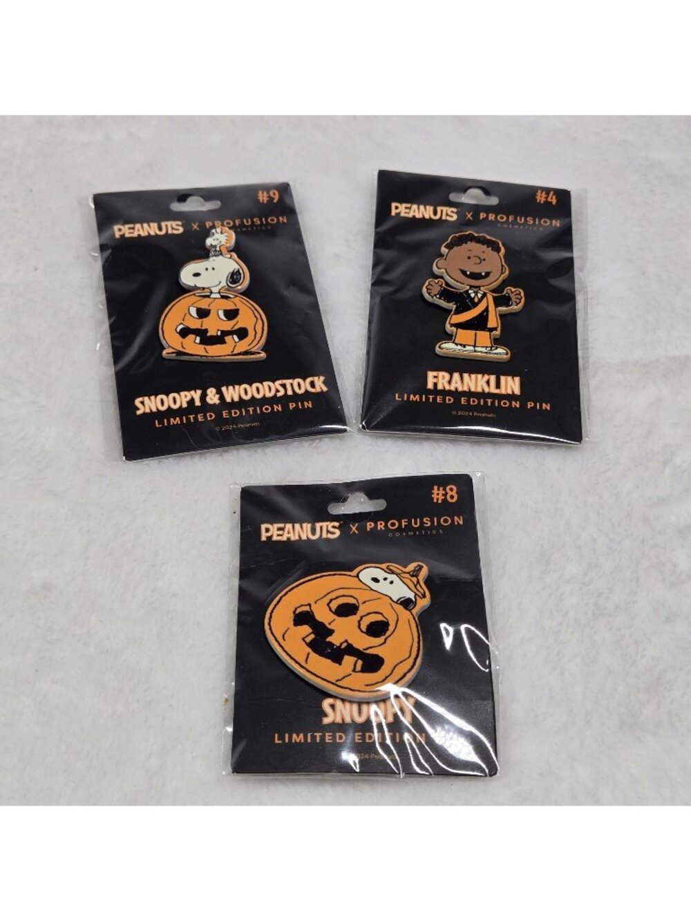 Lot Of 3 New Peanuts X Profusion #9 Snoopy & Woodstock, #4 Franklin, #8 Snoopy